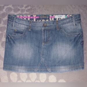 Billabong low rise jean skirt